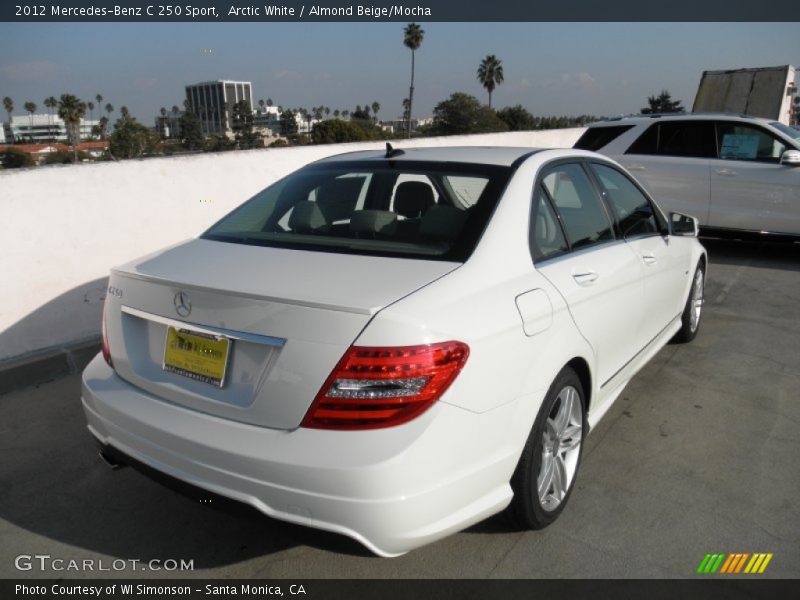 Arctic White / Almond Beige/Mocha 2012 Mercedes-Benz C 250 Sport