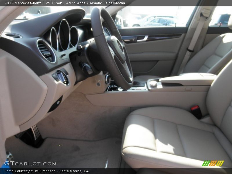 Arctic White / Almond Beige/Mocha 2012 Mercedes-Benz C 250 Sport