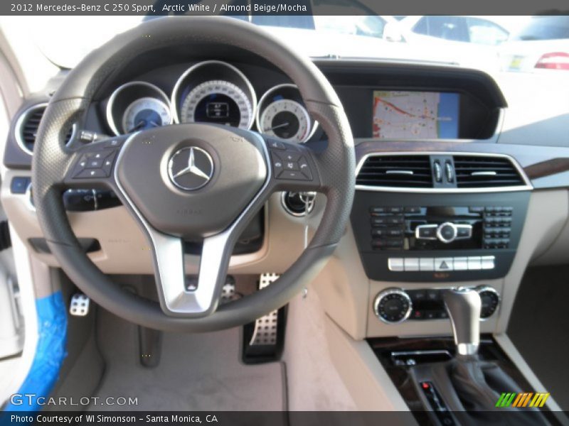 Arctic White / Almond Beige/Mocha 2012 Mercedes-Benz C 250 Sport