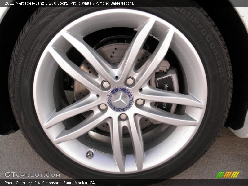 Arctic White / Almond Beige/Mocha 2012 Mercedes-Benz C 250 Sport