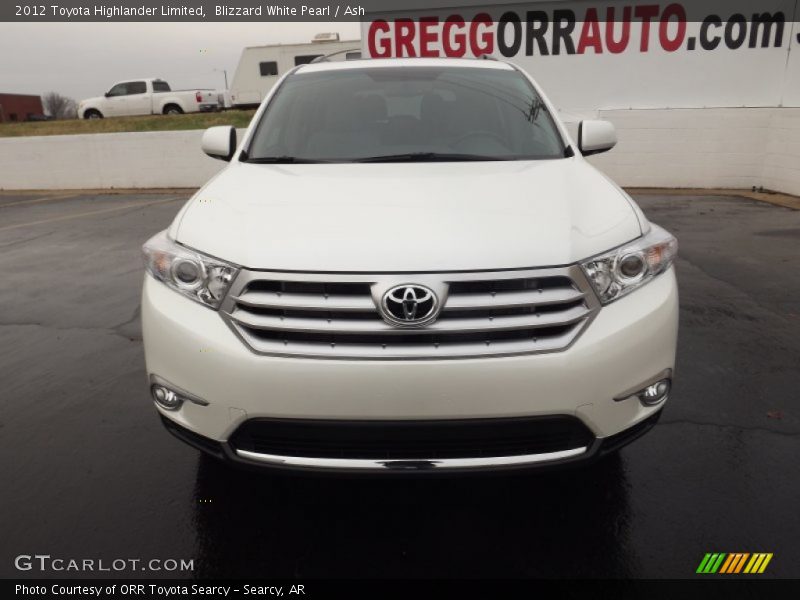 Blizzard White Pearl / Ash 2012 Toyota Highlander Limited