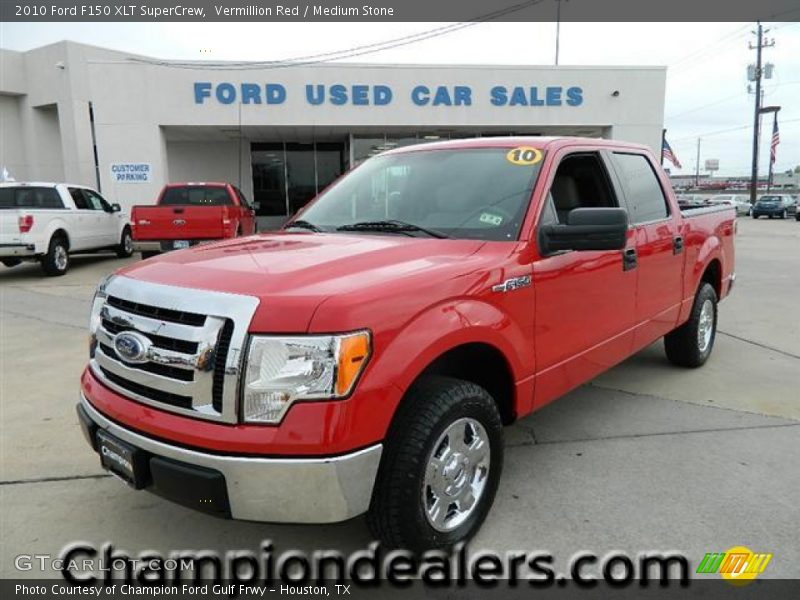 Vermillion Red / Medium Stone 2010 Ford F150 XLT SuperCrew
