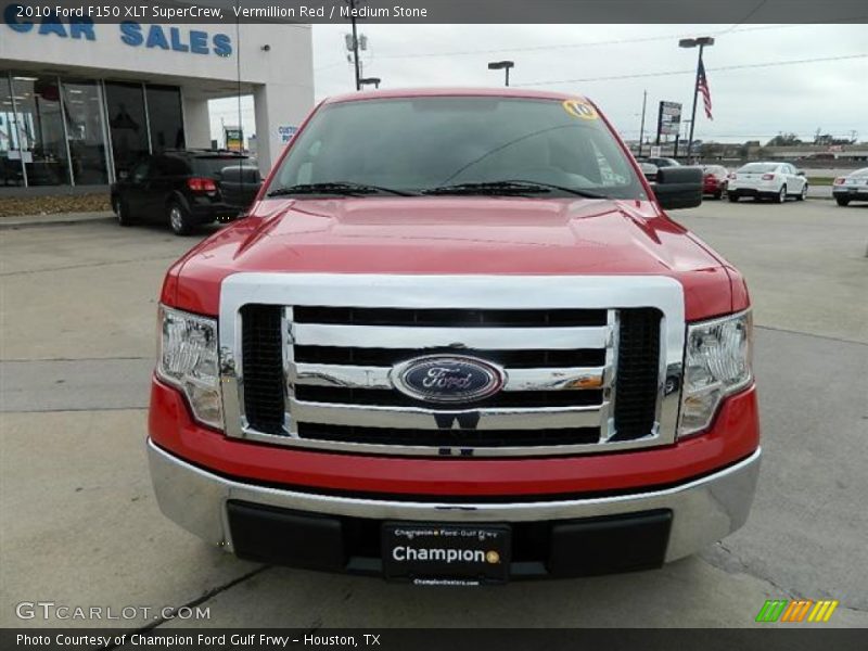Vermillion Red / Medium Stone 2010 Ford F150 XLT SuperCrew