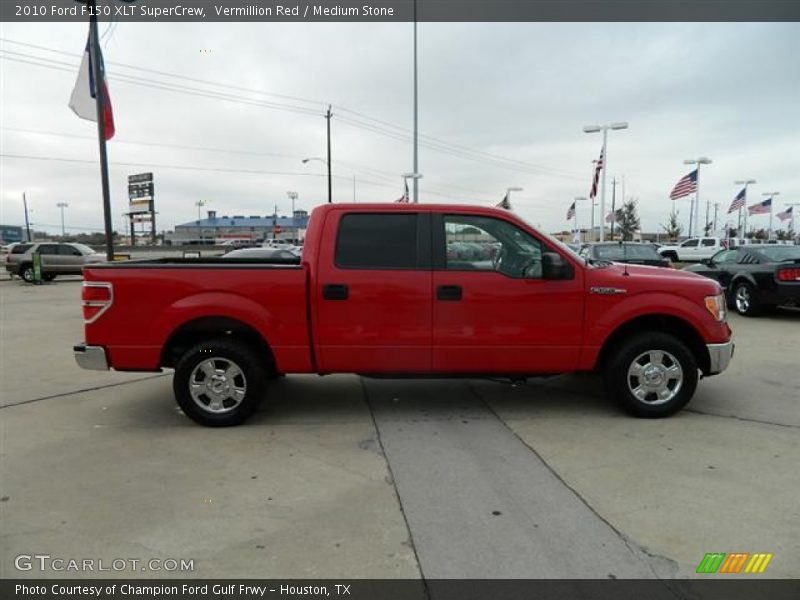 Vermillion Red / Medium Stone 2010 Ford F150 XLT SuperCrew