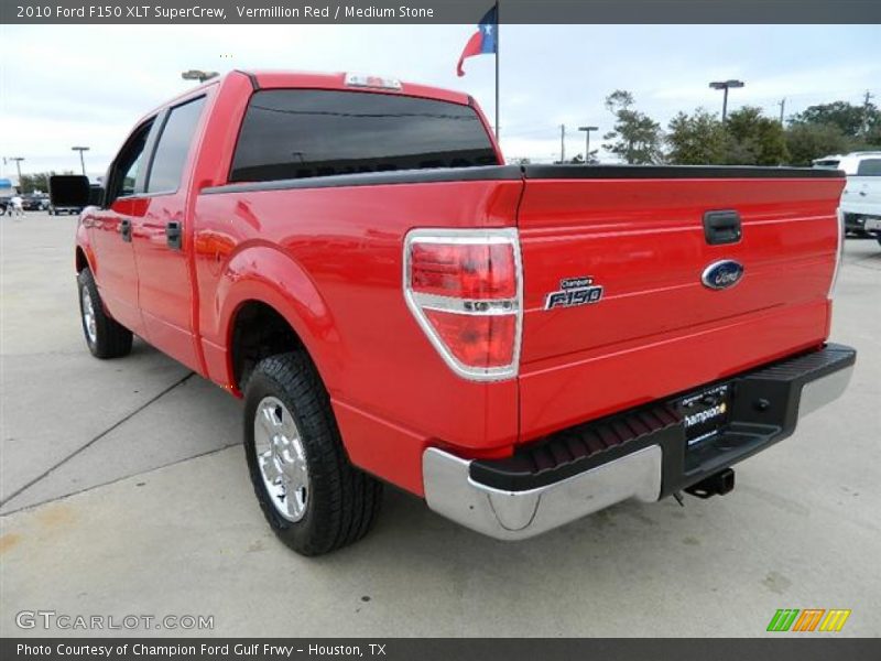 Vermillion Red / Medium Stone 2010 Ford F150 XLT SuperCrew