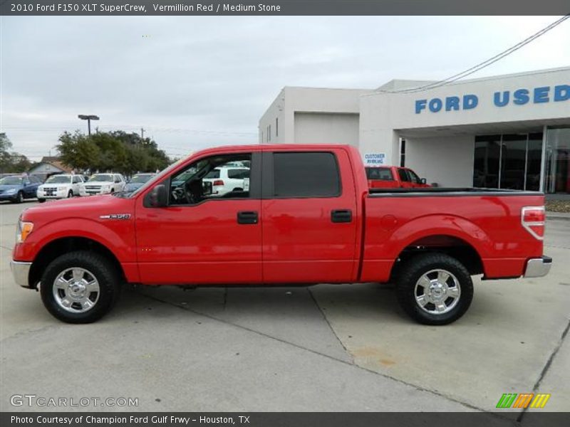 Vermillion Red / Medium Stone 2010 Ford F150 XLT SuperCrew