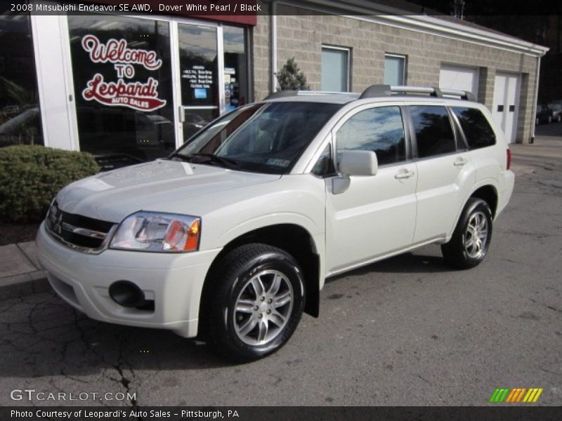 Dover White Pearl / Black 2008 Mitsubishi Endeavor SE AWD