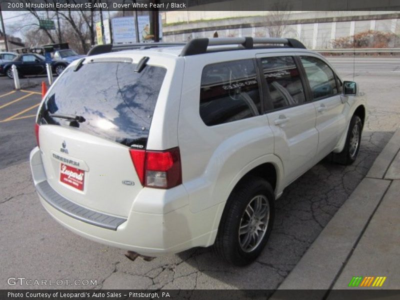 Dover White Pearl / Black 2008 Mitsubishi Endeavor SE AWD