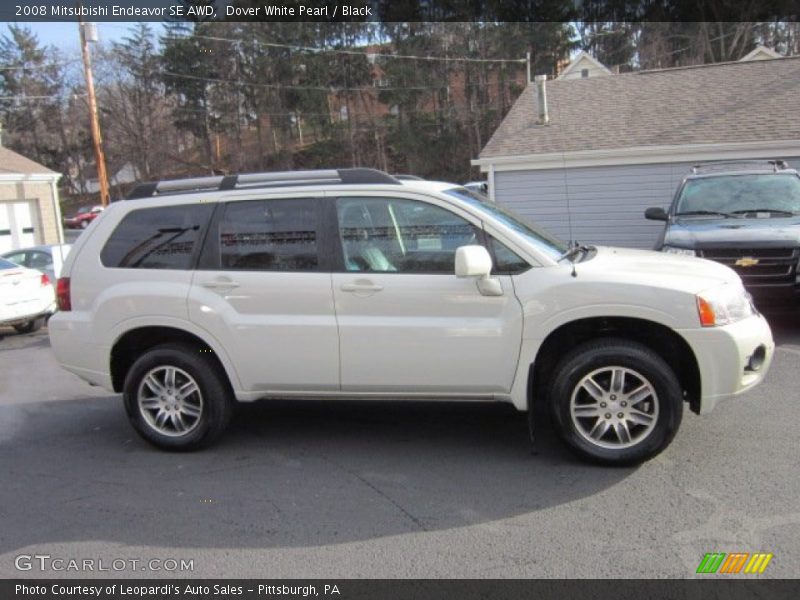 Dover White Pearl / Black 2008 Mitsubishi Endeavor SE AWD
