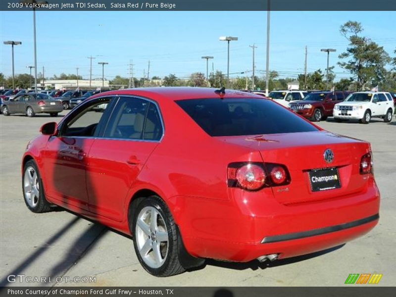 Salsa Red / Pure Beige 2009 Volkswagen Jetta TDI Sedan