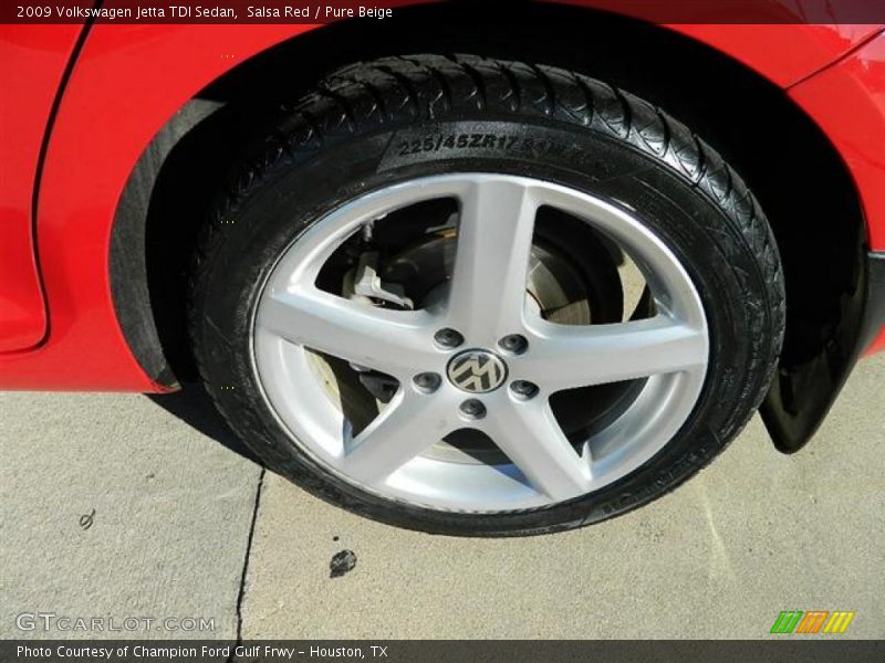 Salsa Red / Pure Beige 2009 Volkswagen Jetta TDI Sedan