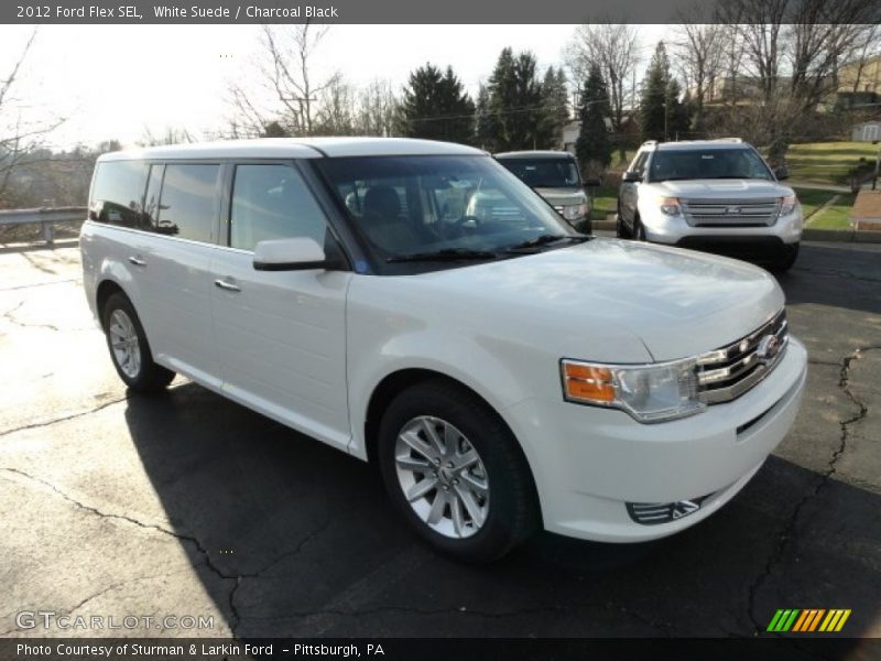 White Suede / Charcoal Black 2012 Ford Flex SEL