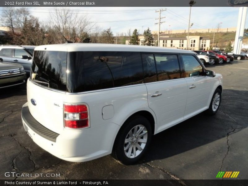 White Suede / Charcoal Black 2012 Ford Flex SEL