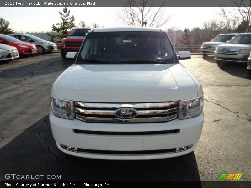 White Suede / Charcoal Black 2012 Ford Flex SEL