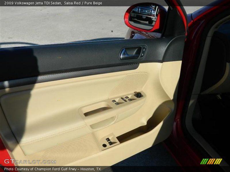 Salsa Red / Pure Beige 2009 Volkswagen Jetta TDI Sedan