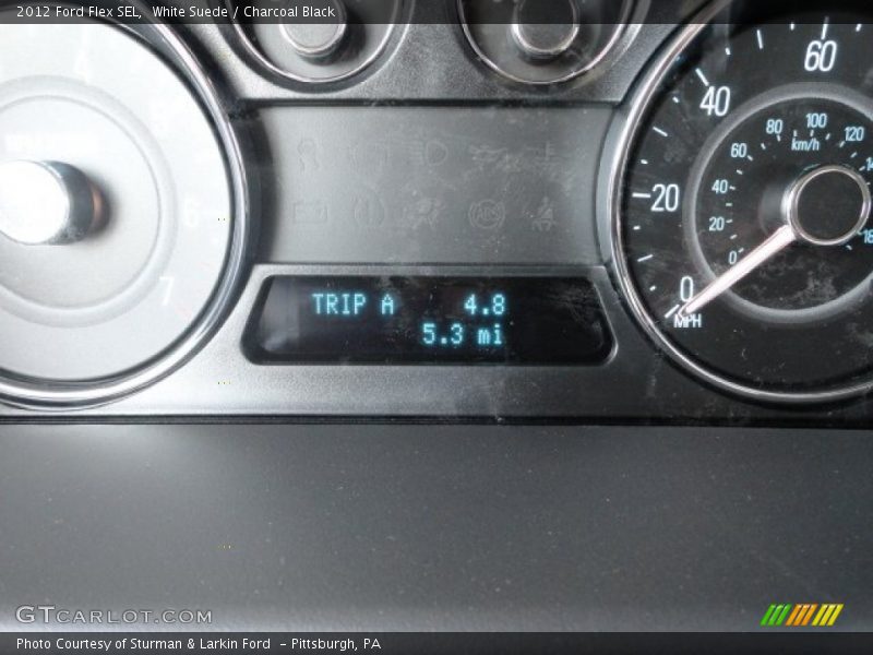 White Suede / Charcoal Black 2012 Ford Flex SEL