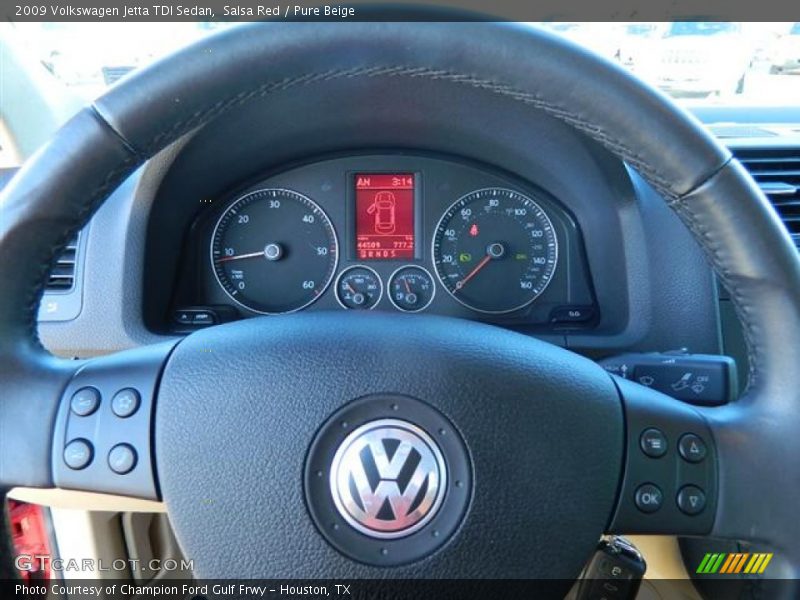 Salsa Red / Pure Beige 2009 Volkswagen Jetta TDI Sedan