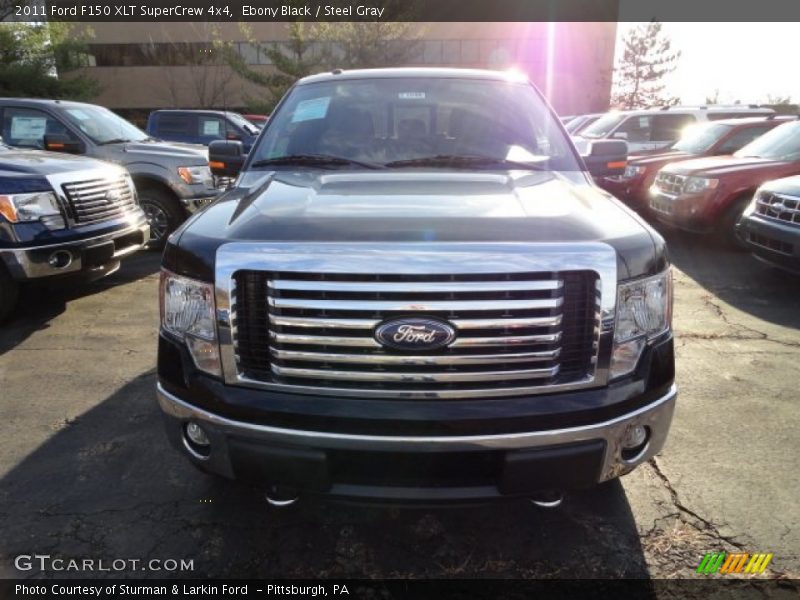 Ebony Black / Steel Gray 2011 Ford F150 XLT SuperCrew 4x4