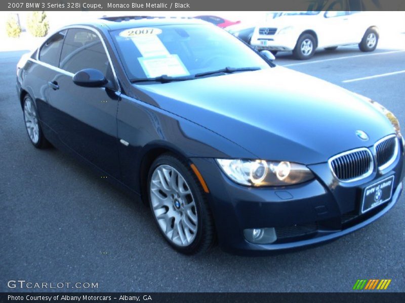 Monaco Blue Metallic / Black 2007 BMW 3 Series 328i Coupe
