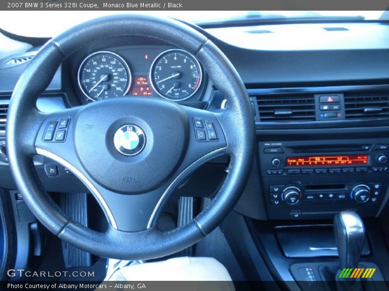 Monaco Blue Metallic / Black 2007 BMW 3 Series 328i Coupe
