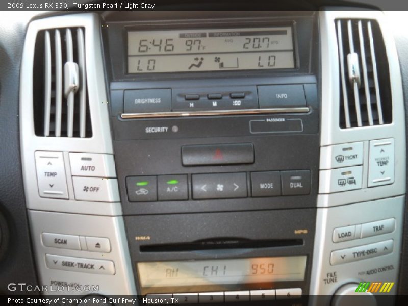 Tungsten Pearl / Light Gray 2009 Lexus RX 350