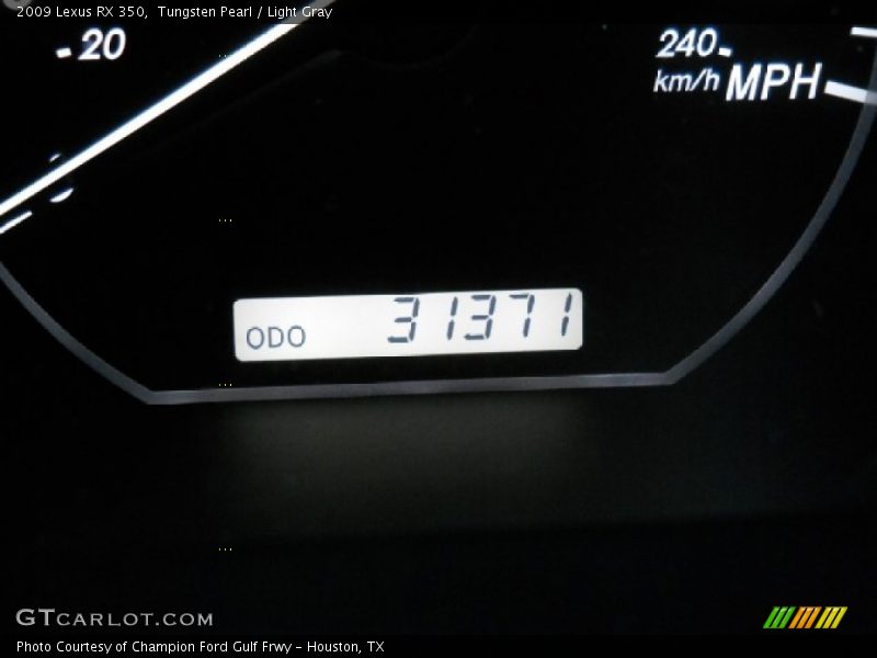 Tungsten Pearl / Light Gray 2009 Lexus RX 350