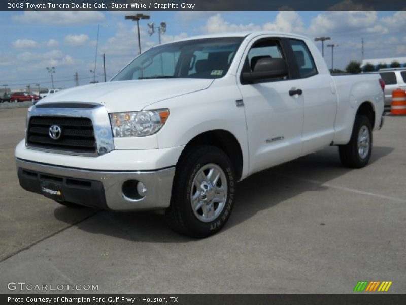 Super White / Graphite Gray 2008 Toyota Tundra Double Cab