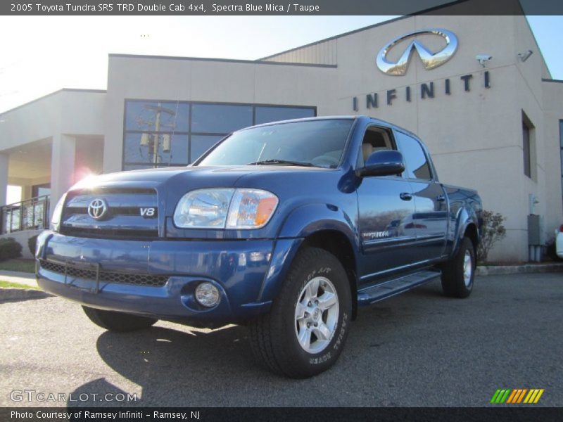 Spectra Blue Mica / Taupe 2005 Toyota Tundra SR5 TRD Double Cab 4x4