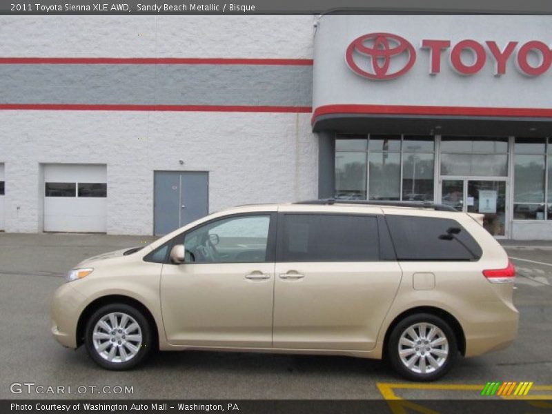 Sandy Beach Metallic / Bisque 2011 Toyota Sienna XLE AWD