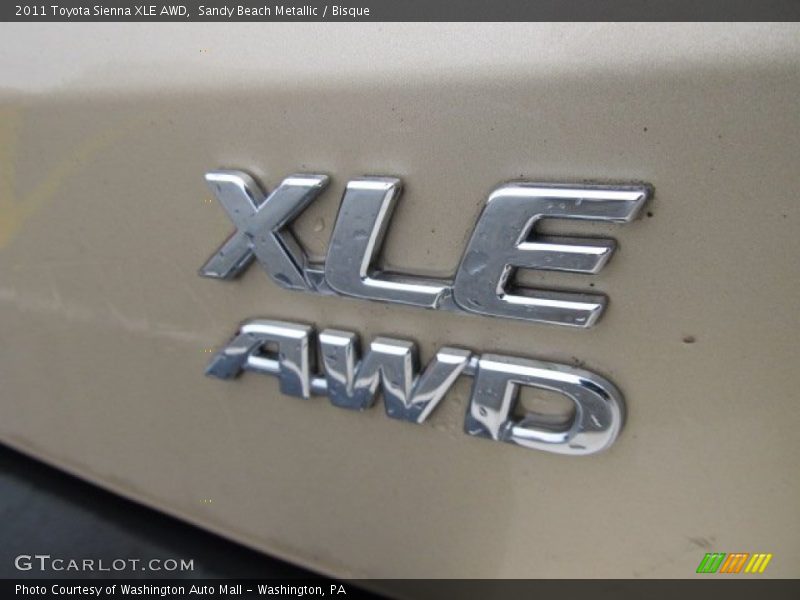 Sandy Beach Metallic / Bisque 2011 Toyota Sienna XLE AWD