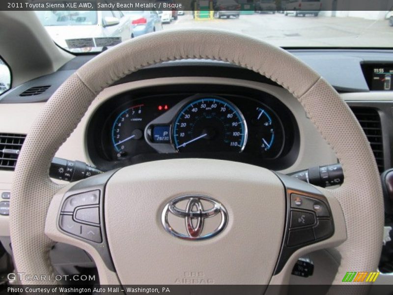 Sandy Beach Metallic / Bisque 2011 Toyota Sienna XLE AWD