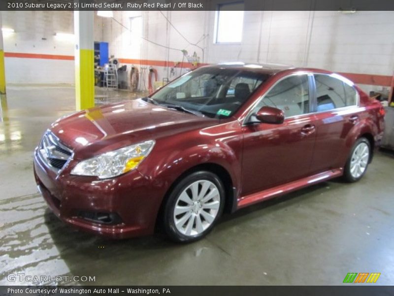 Ruby Red Pearl / Off Black 2010 Subaru Legacy 2.5i Limited Sedan