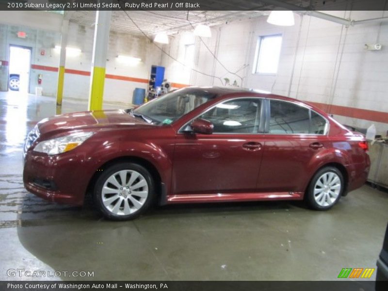 Ruby Red Pearl / Off Black 2010 Subaru Legacy 2.5i Limited Sedan