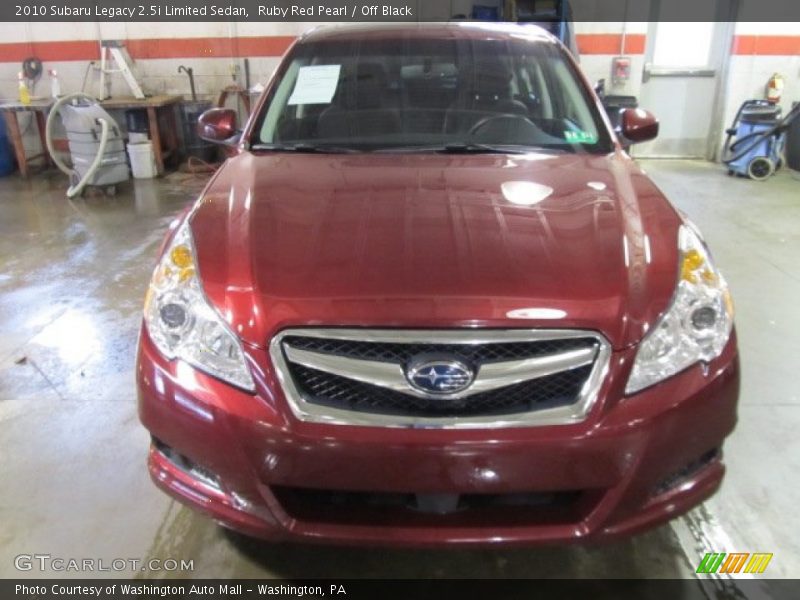 Ruby Red Pearl / Off Black 2010 Subaru Legacy 2.5i Limited Sedan