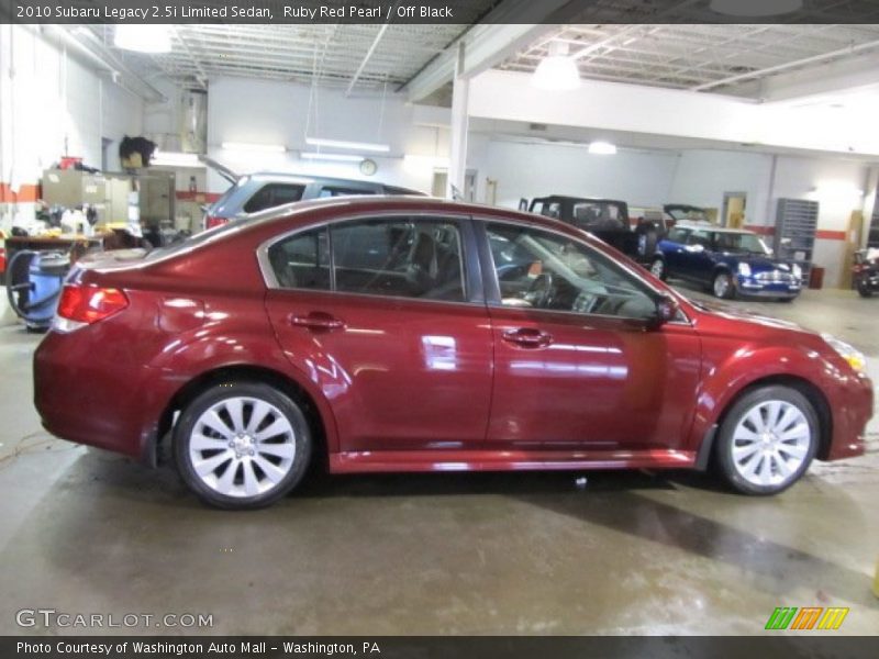 Ruby Red Pearl / Off Black 2010 Subaru Legacy 2.5i Limited Sedan