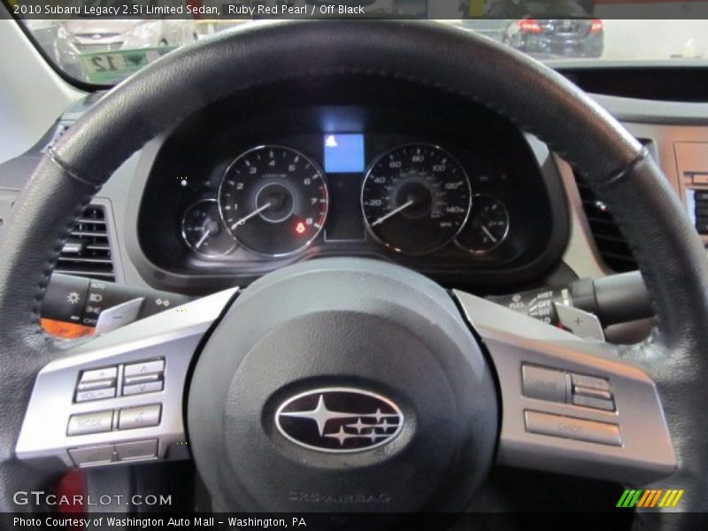 Ruby Red Pearl / Off Black 2010 Subaru Legacy 2.5i Limited Sedan