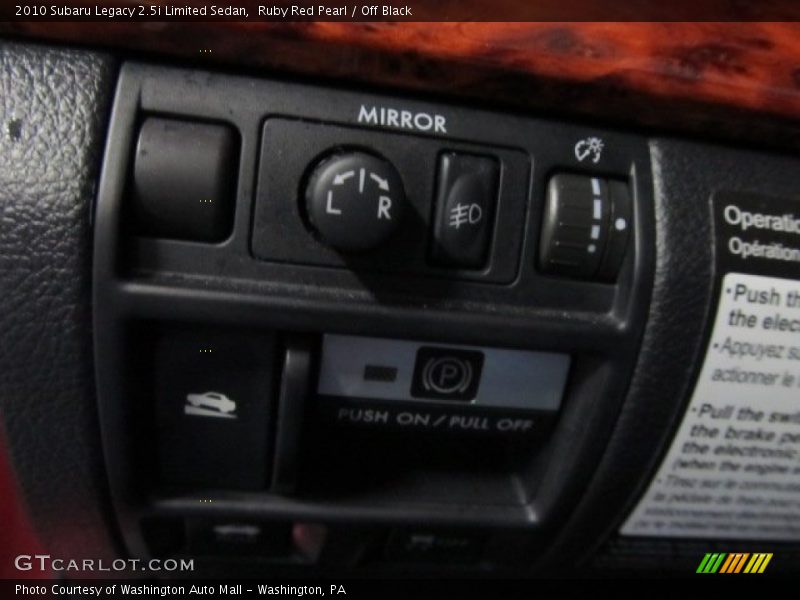 Ruby Red Pearl / Off Black 2010 Subaru Legacy 2.5i Limited Sedan