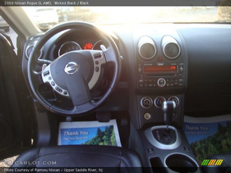 Wicked Black / Black 2009 Nissan Rogue SL AWD