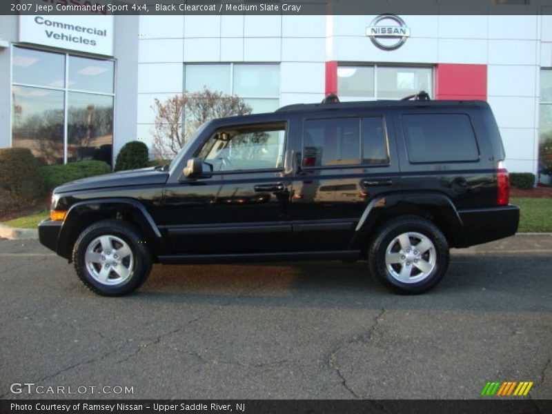 Black Clearcoat / Medium Slate Gray 2007 Jeep Commander Sport 4x4