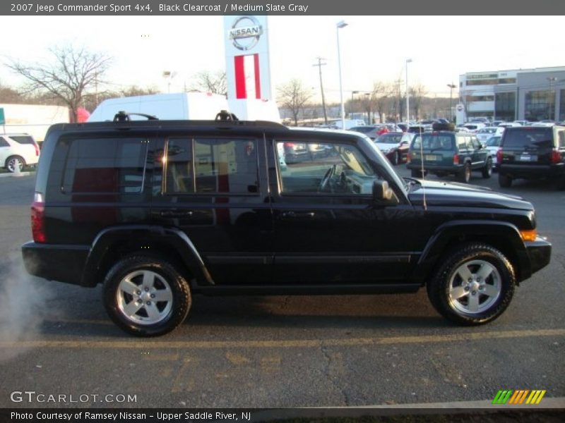 Black Clearcoat / Medium Slate Gray 2007 Jeep Commander Sport 4x4