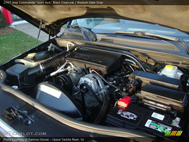 Black Clearcoat / Medium Slate Gray 2007 Jeep Commander Sport 4x4