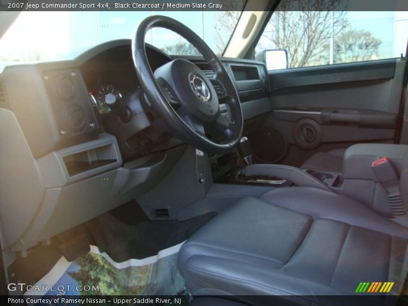 Black Clearcoat / Medium Slate Gray 2007 Jeep Commander Sport 4x4