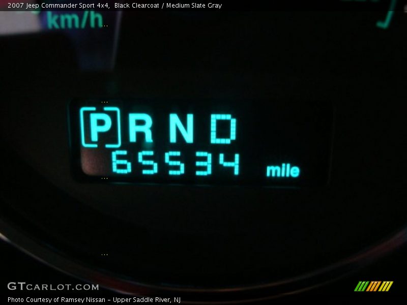 Black Clearcoat / Medium Slate Gray 2007 Jeep Commander Sport 4x4