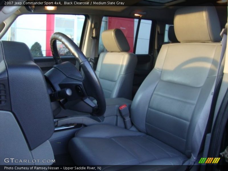 Black Clearcoat / Medium Slate Gray 2007 Jeep Commander Sport 4x4