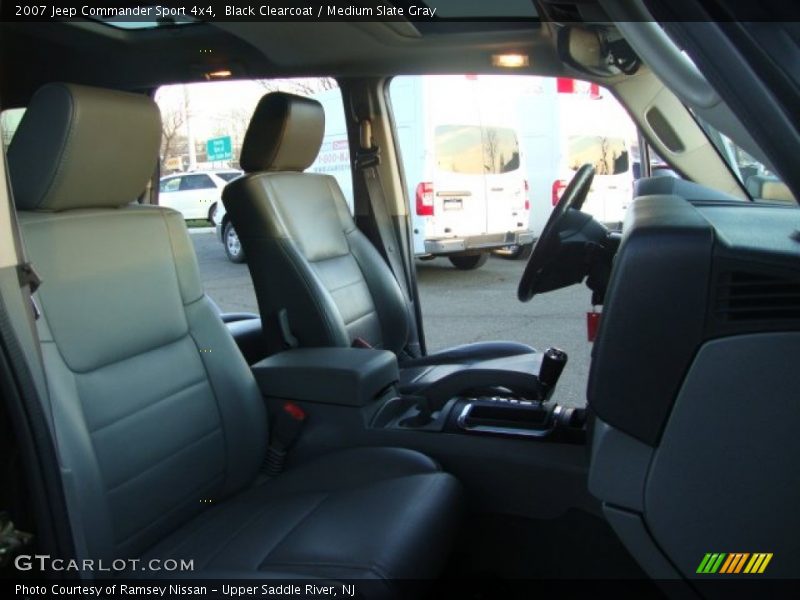 Black Clearcoat / Medium Slate Gray 2007 Jeep Commander Sport 4x4