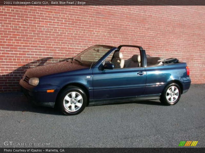 Batik Blue Pearl / Beige 2001 Volkswagen Cabrio GLX