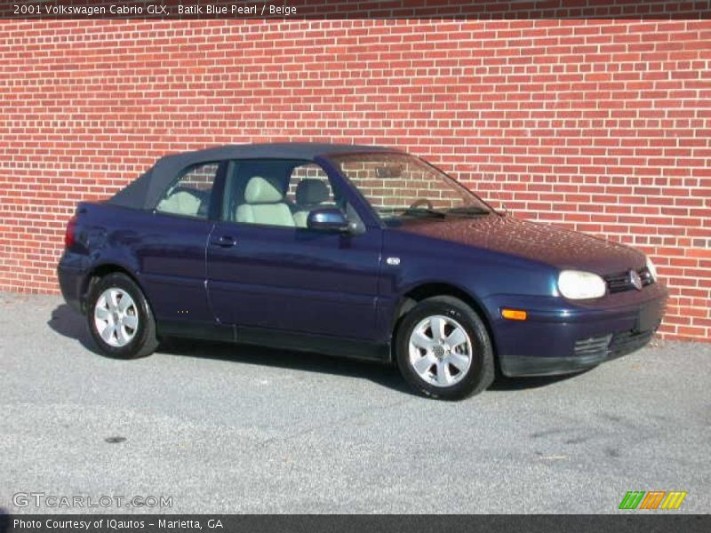 Batik Blue Pearl / Beige 2001 Volkswagen Cabrio GLX