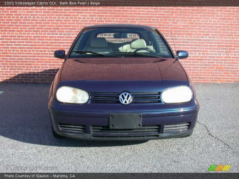 Batik Blue Pearl / Beige 2001 Volkswagen Cabrio GLX