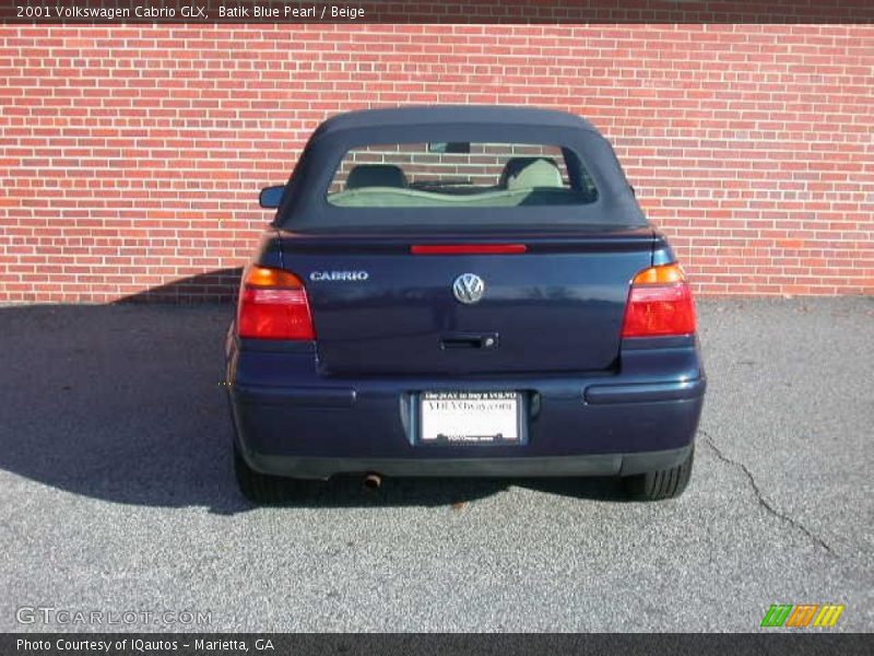 Batik Blue Pearl / Beige 2001 Volkswagen Cabrio GLX