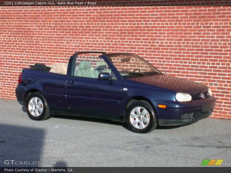 Batik Blue Pearl / Beige 2001 Volkswagen Cabrio GLX
